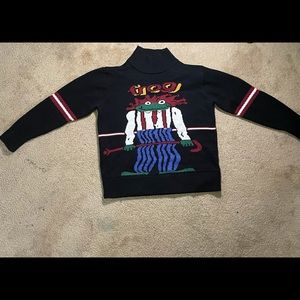 Kina & Tam long sleeve frog sweater; worn once